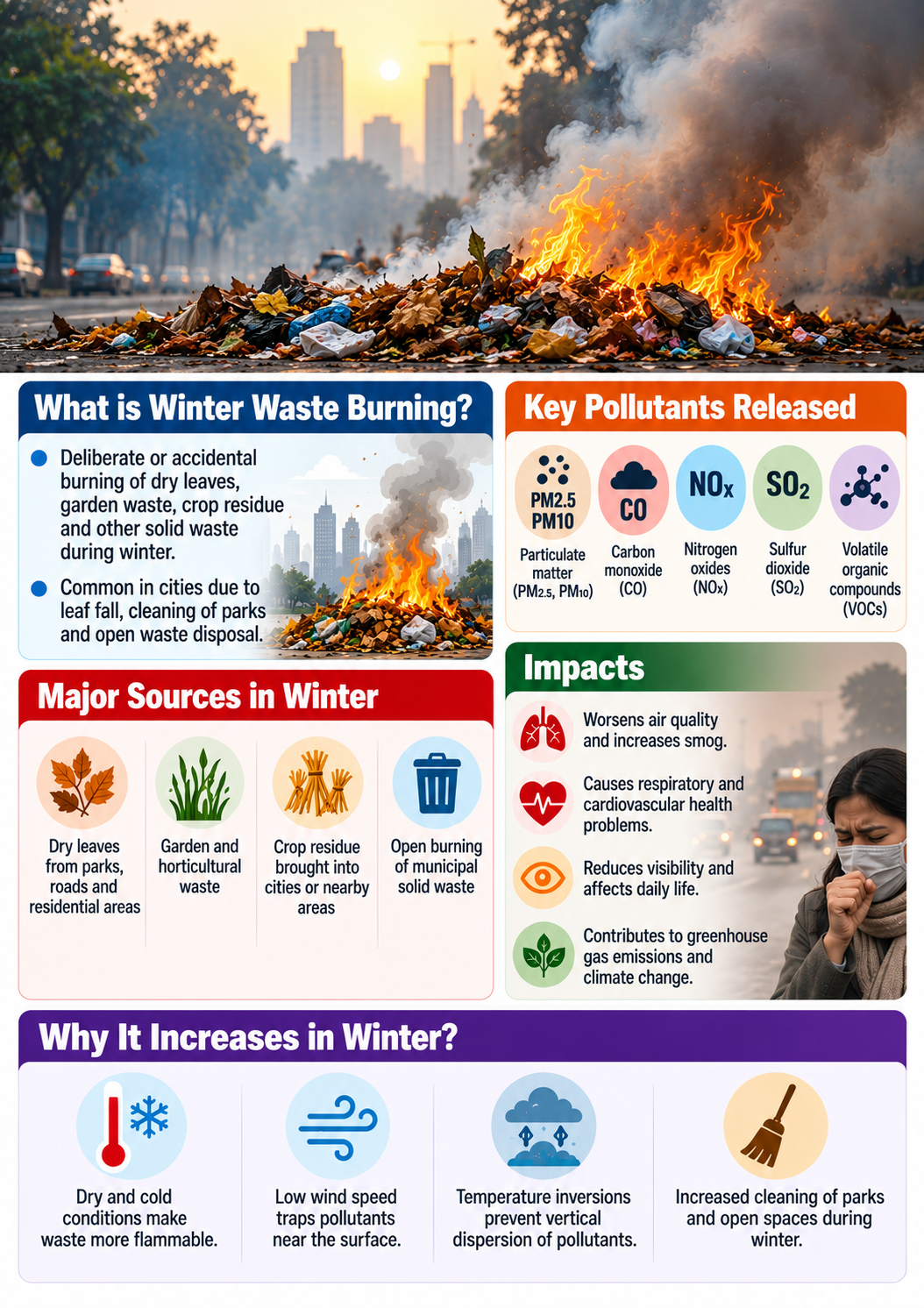 Pollution from Winter Waste Burning in Cities Pollution from Winter Waste Burning in Cities