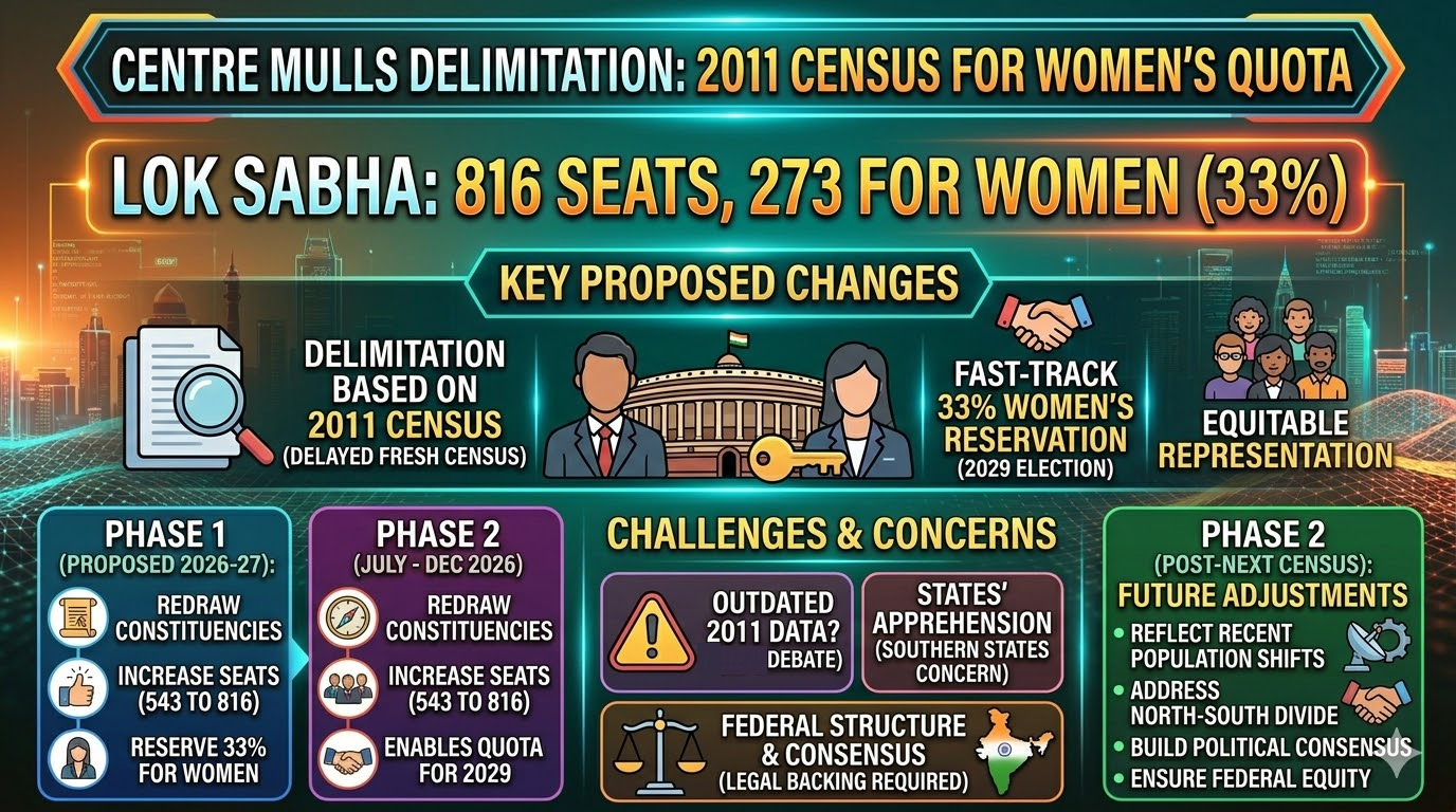 Delimitation 2011 Census & Women&rsquo;s Reservation in India