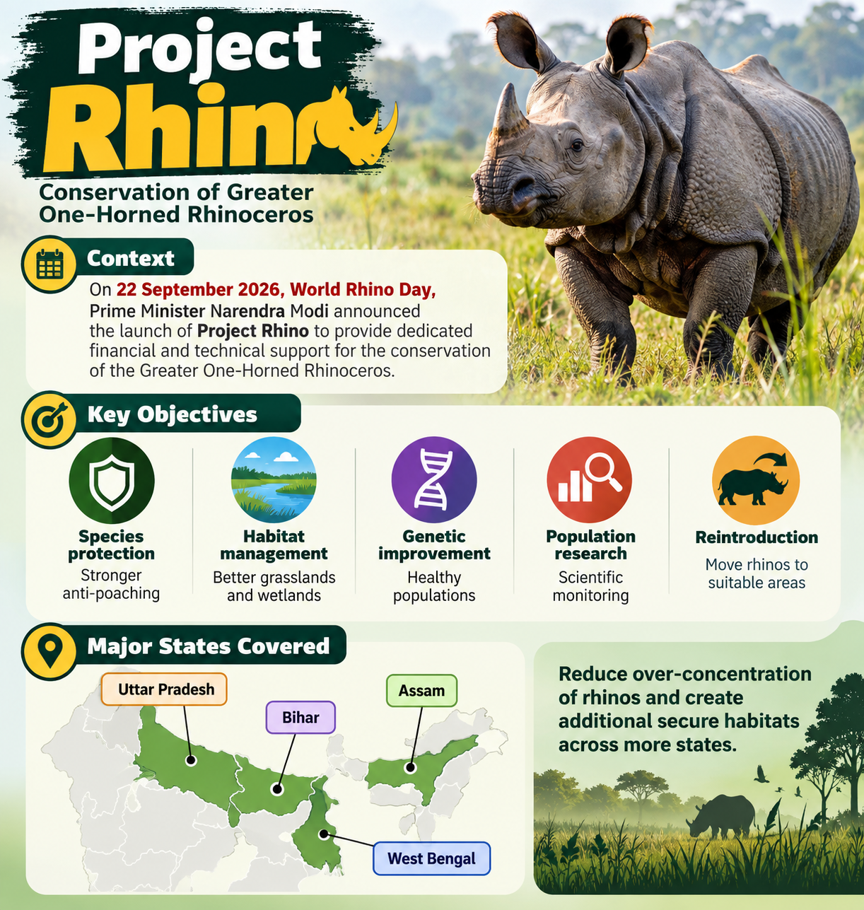 PM Narendra Modi announced the launch of Project Rhino PM Narendra Modi announced the launch of Project Rhino