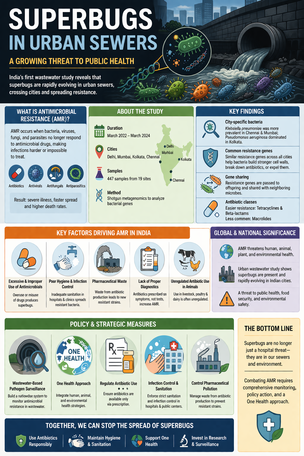 Superbugs in Urban Sewers