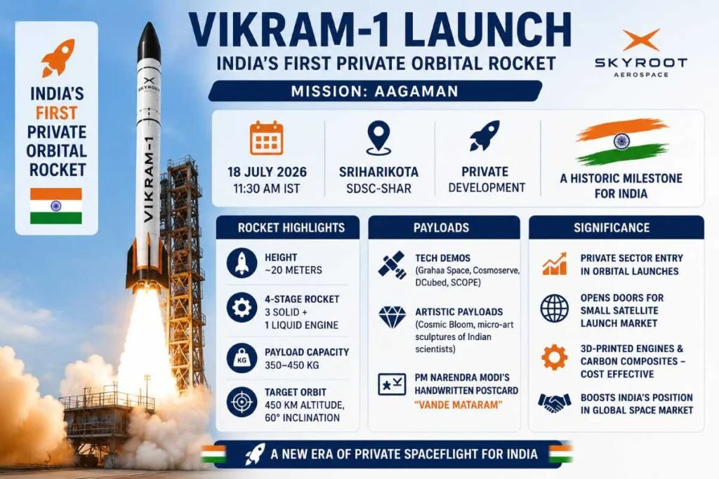 India’s First Private Rocket Vikram-1 Successfully Launched India’s First Private Rocket Vikram-1 Successfully Launched