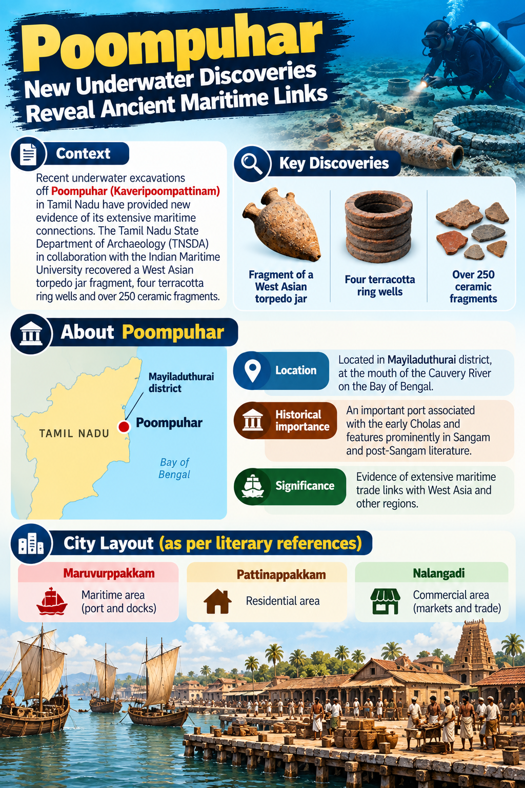 Poompuhar Underwater Excavations and the Chola Maritime Heritage