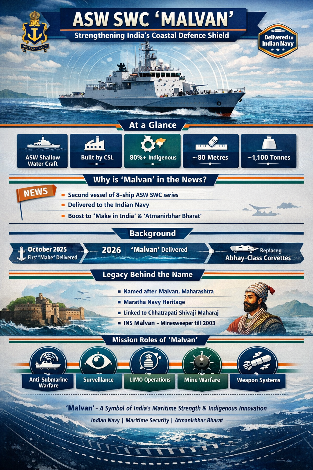 Malvan&rsquo; of the eight Anti-Submarine Warfare Shallow Water Craft (ASW SWC)