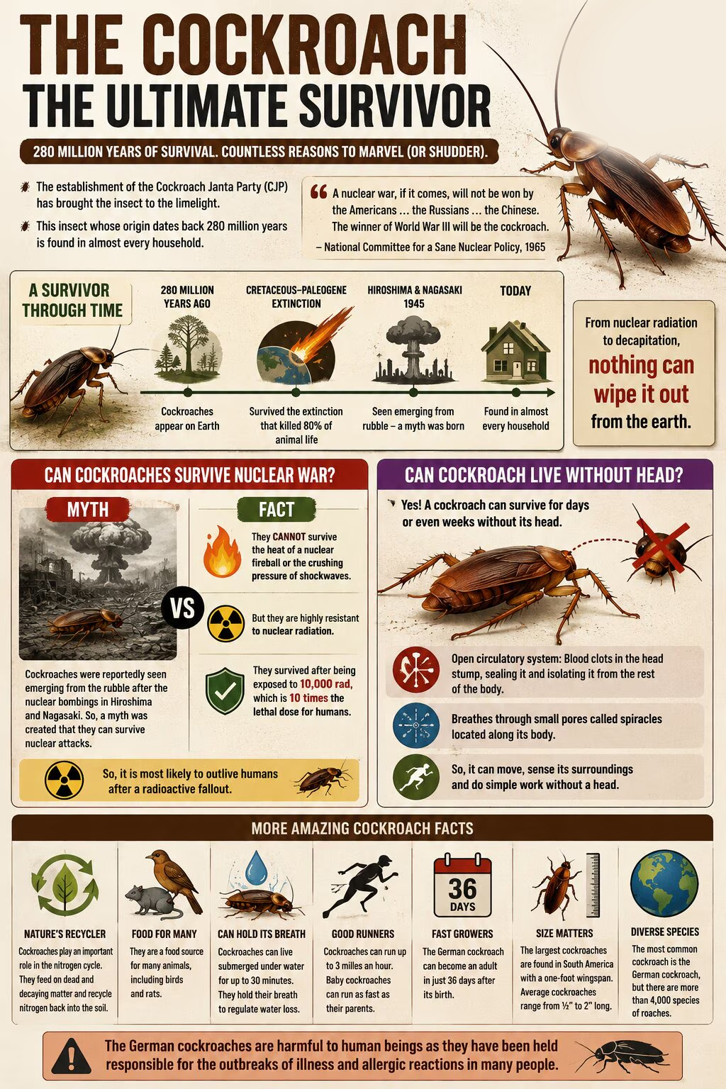 ZSI Study on Indian Cockroach Species
