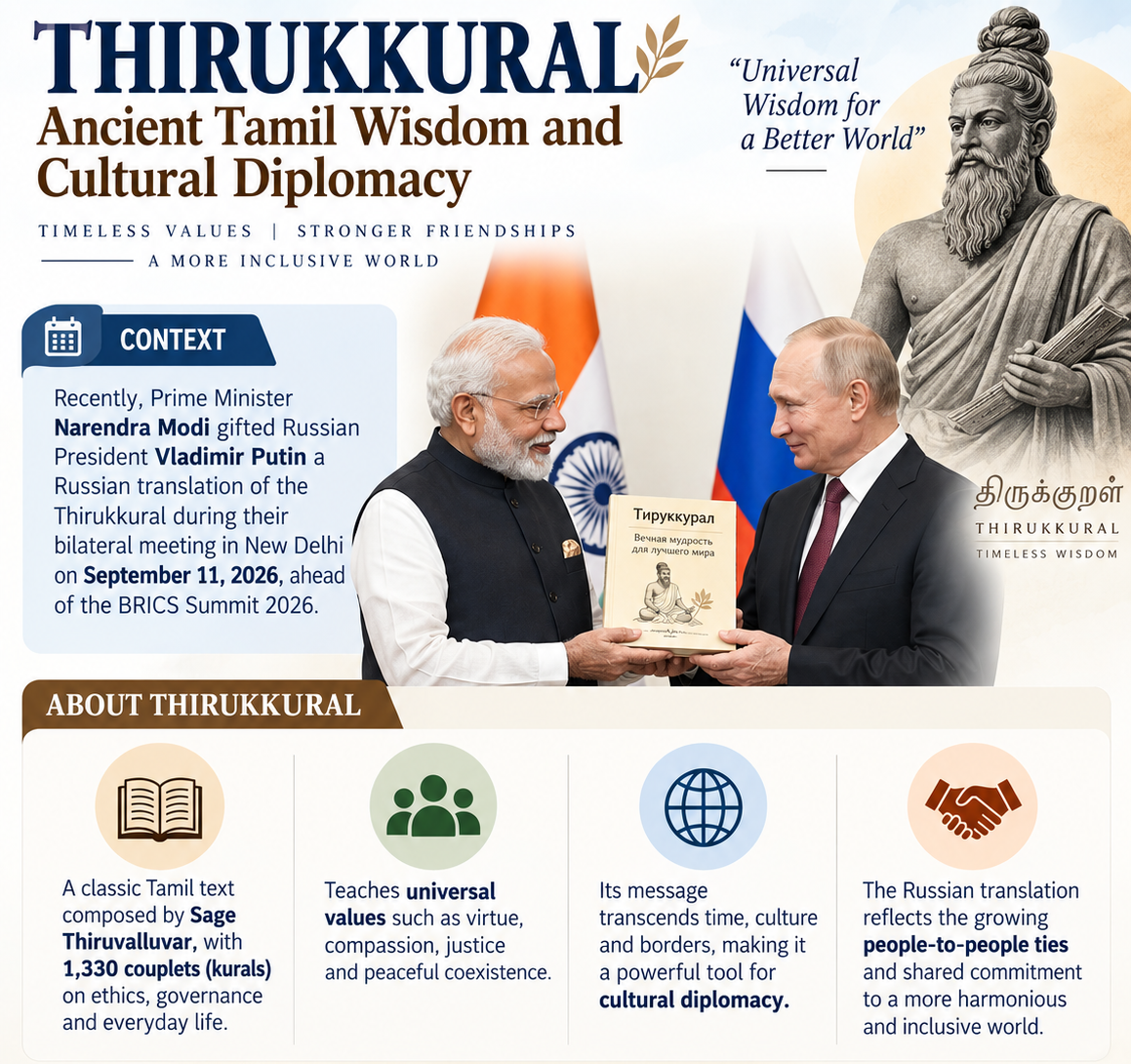 Thirukkural-Ancient Tamil Wisdom and Cultural Diplomacy Thirukkural-Ancient Tamil Wisdom and Cultural Diplomacy