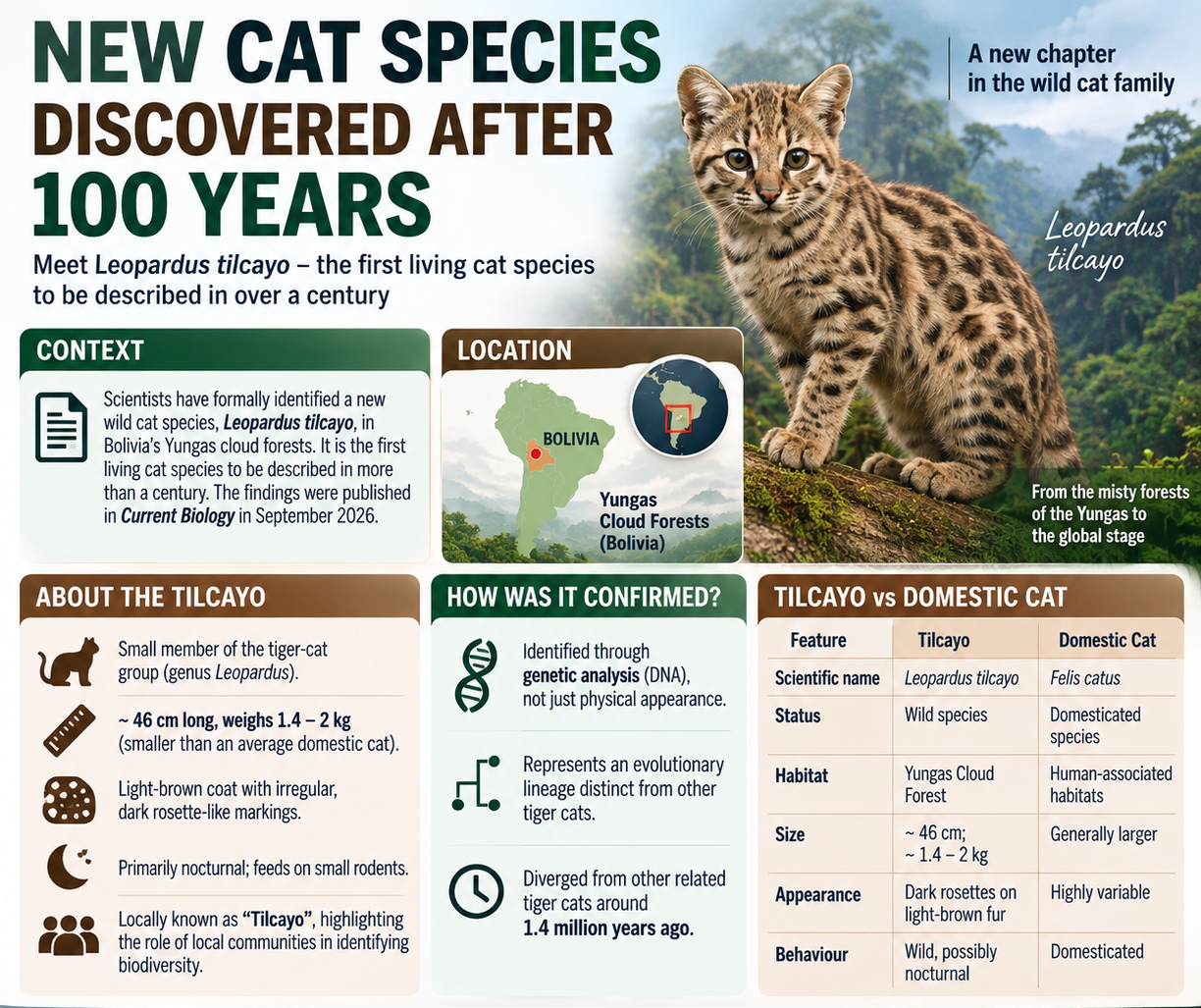 New Cat Species Leopardus tilcayo Discovered After 100 Years in Bolivia
