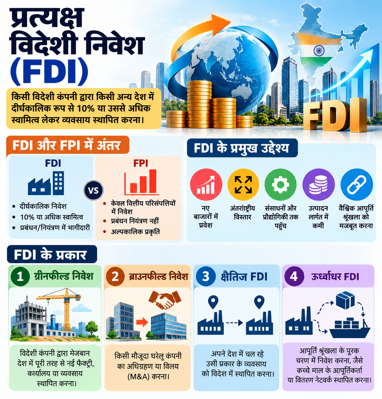 प्रत्यक्ष विदेशी निवेश (Foreign Direct Investment - FDI)