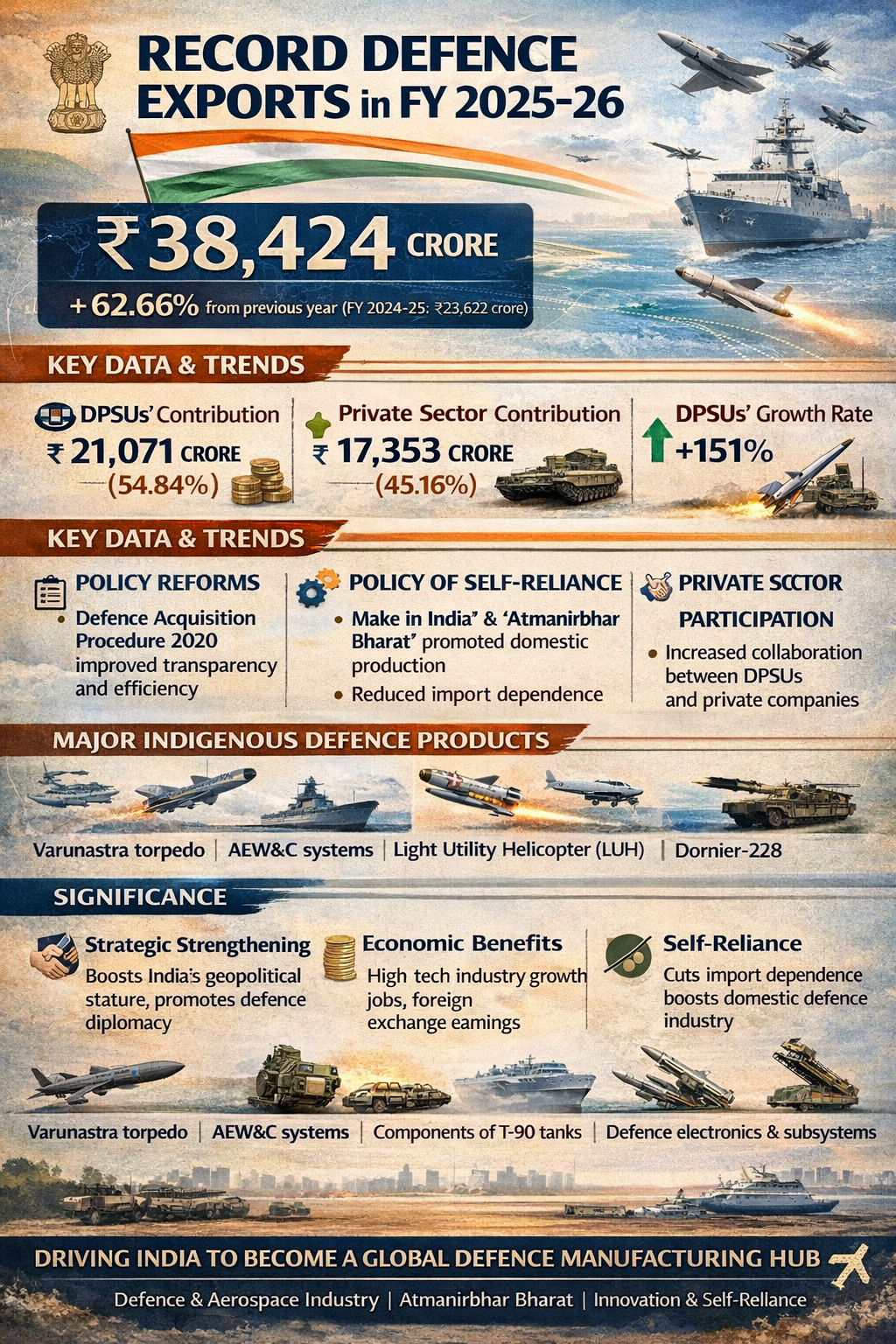 Record Defence Exports in FY 2025&ndash;26