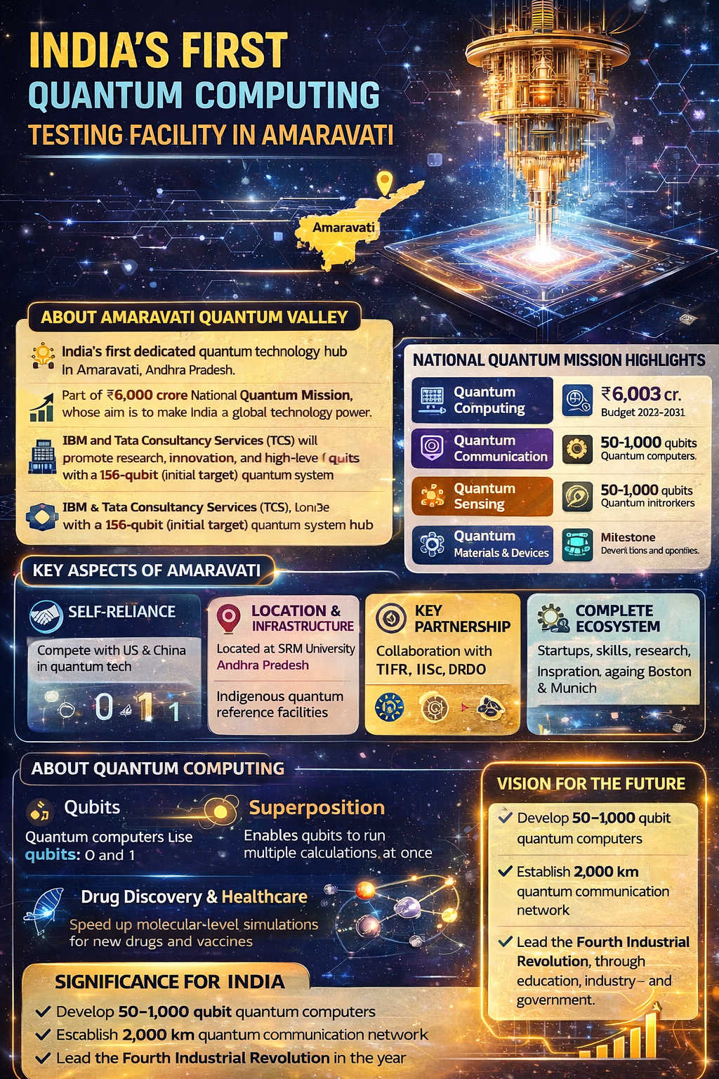 India&rsquo;s First Quantum Computing Testing Facility in Amaravati